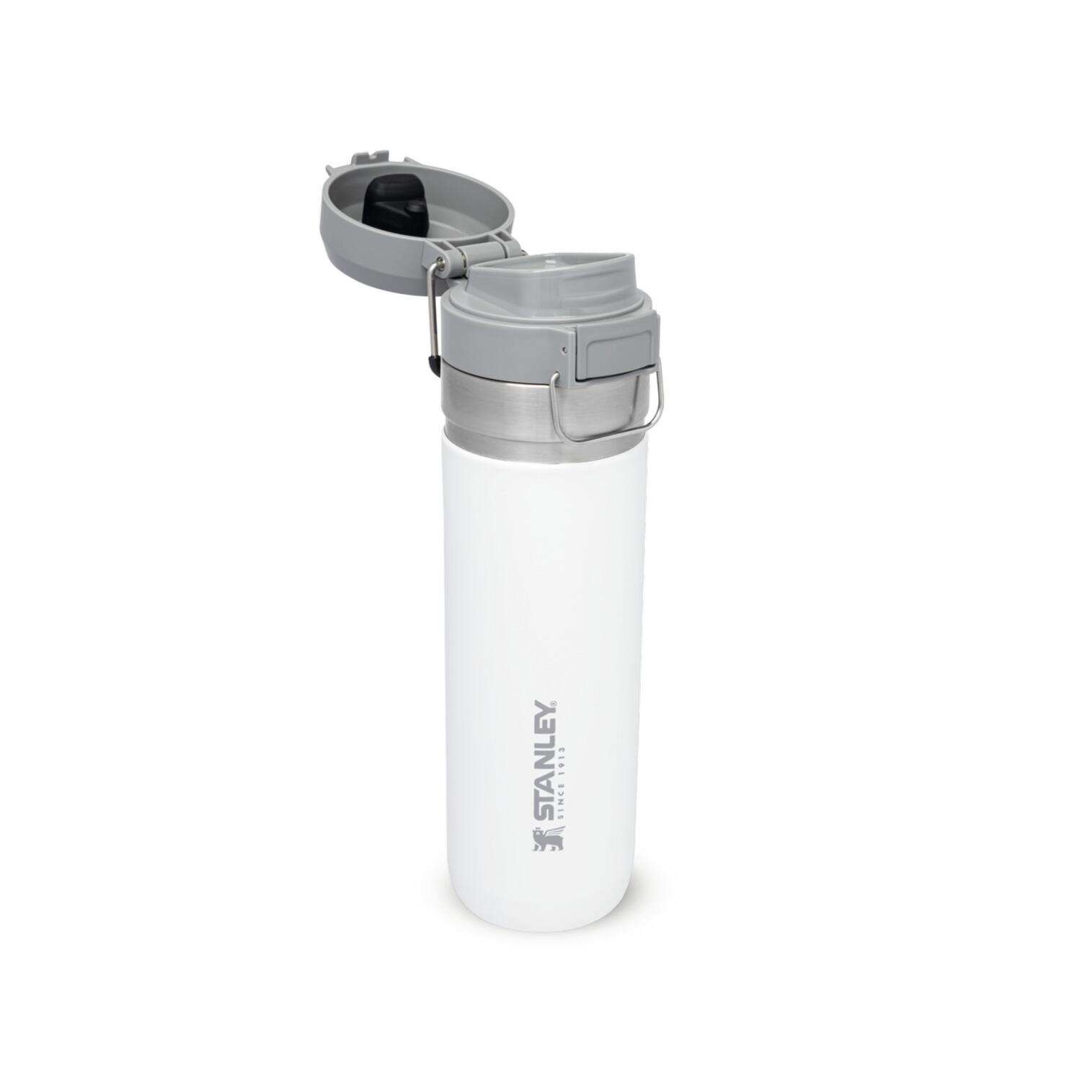 Waterfles Thermosfles 0,7L Wandelen Fitness RVS Drinkfles - Deksel Met Drukknop 4/9