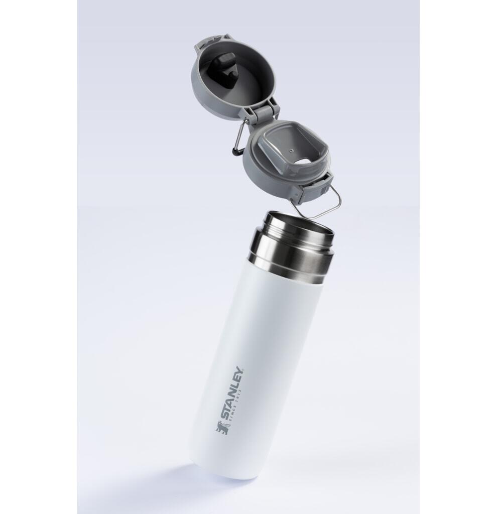 Waterfles Thermosfles 0,7L Wandelen Fitness RVS Drinkfles - Deksel Met Drukknop 6/9