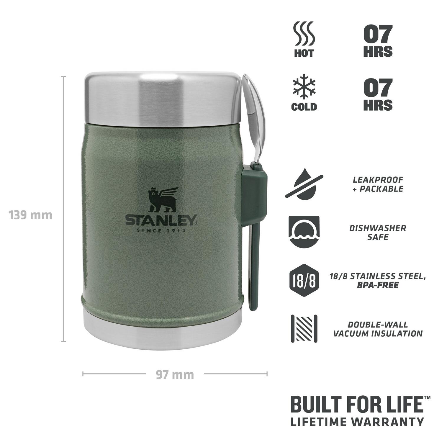 Fiambrera Isotérmica 0,4L Termo Comida - Acero Inoxidable - Senderismo Ciclismo 2/9
