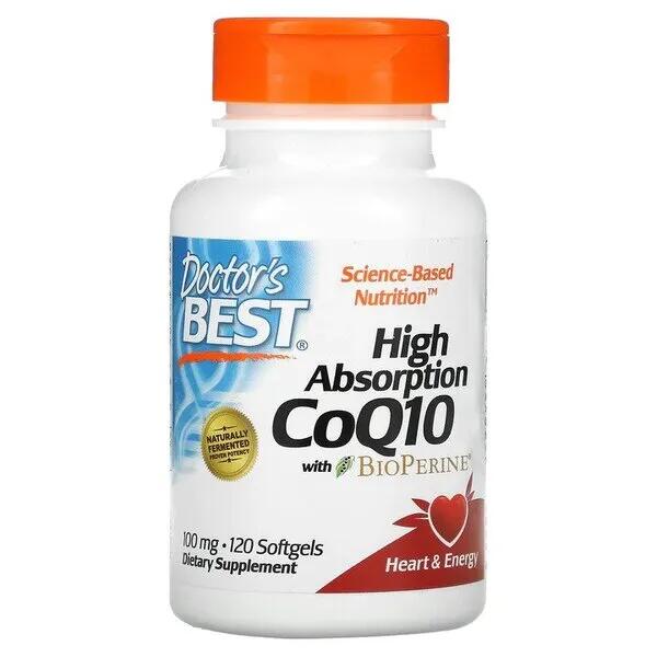 High Absorption CoQ10 + BioPerine 100mg Doctor's Best 120 kapsułek miękkich