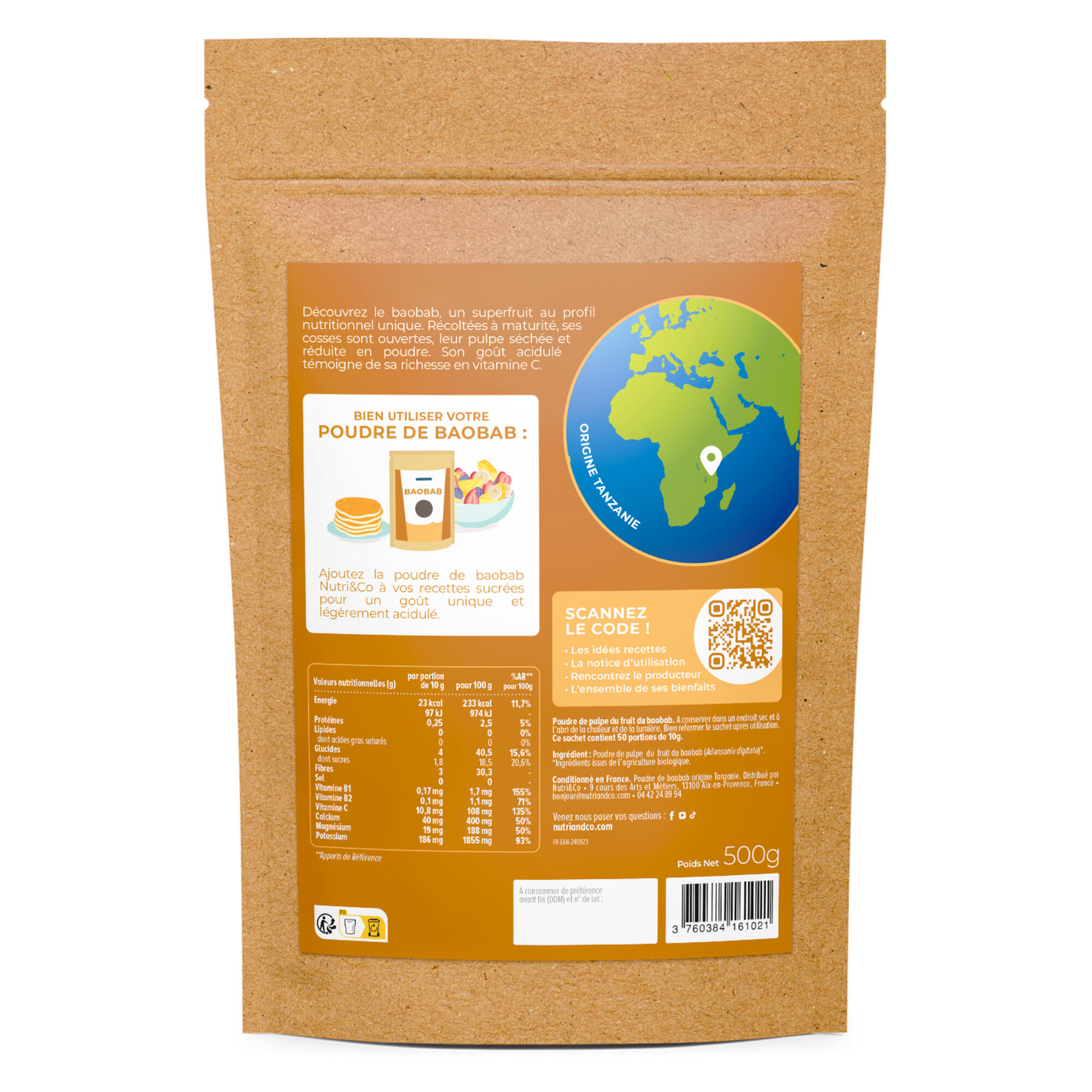 Poudre de Baobab BIO - 500g 2/3