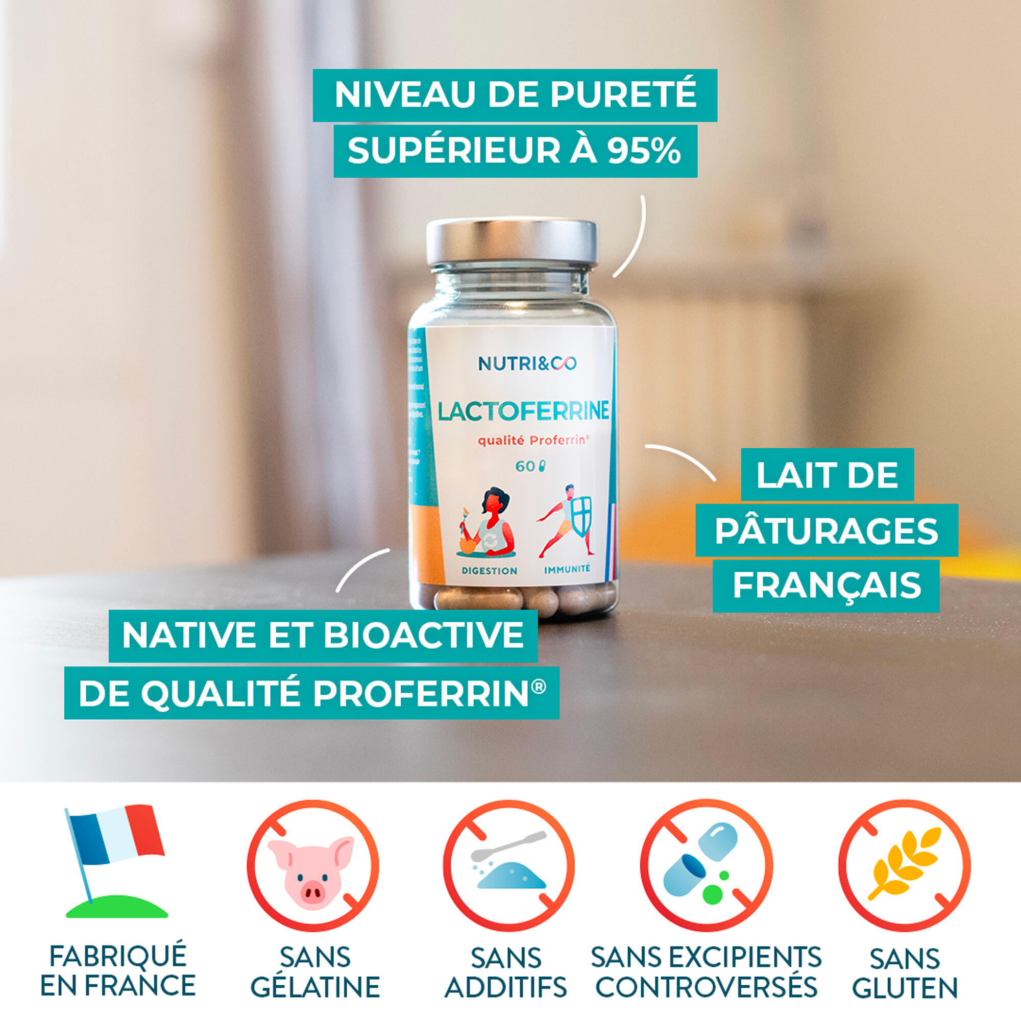 Lactoferrine - 60 gélules 3/4