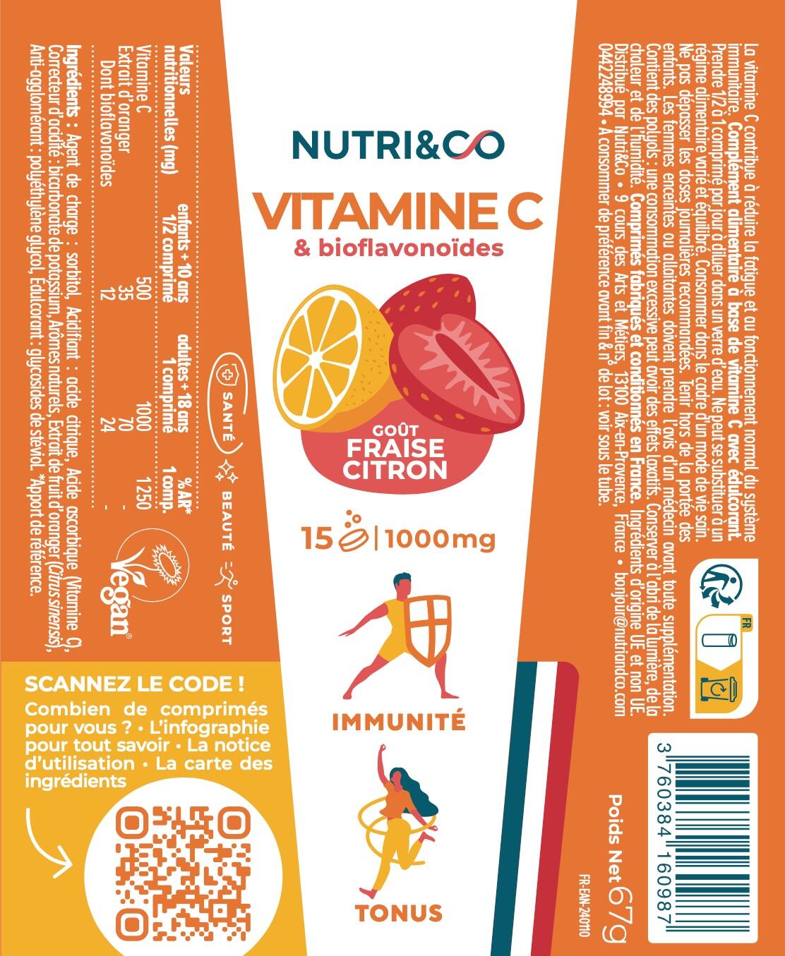 Lot de 3 Vitamine C - 3 x 15 comprimés 3/5