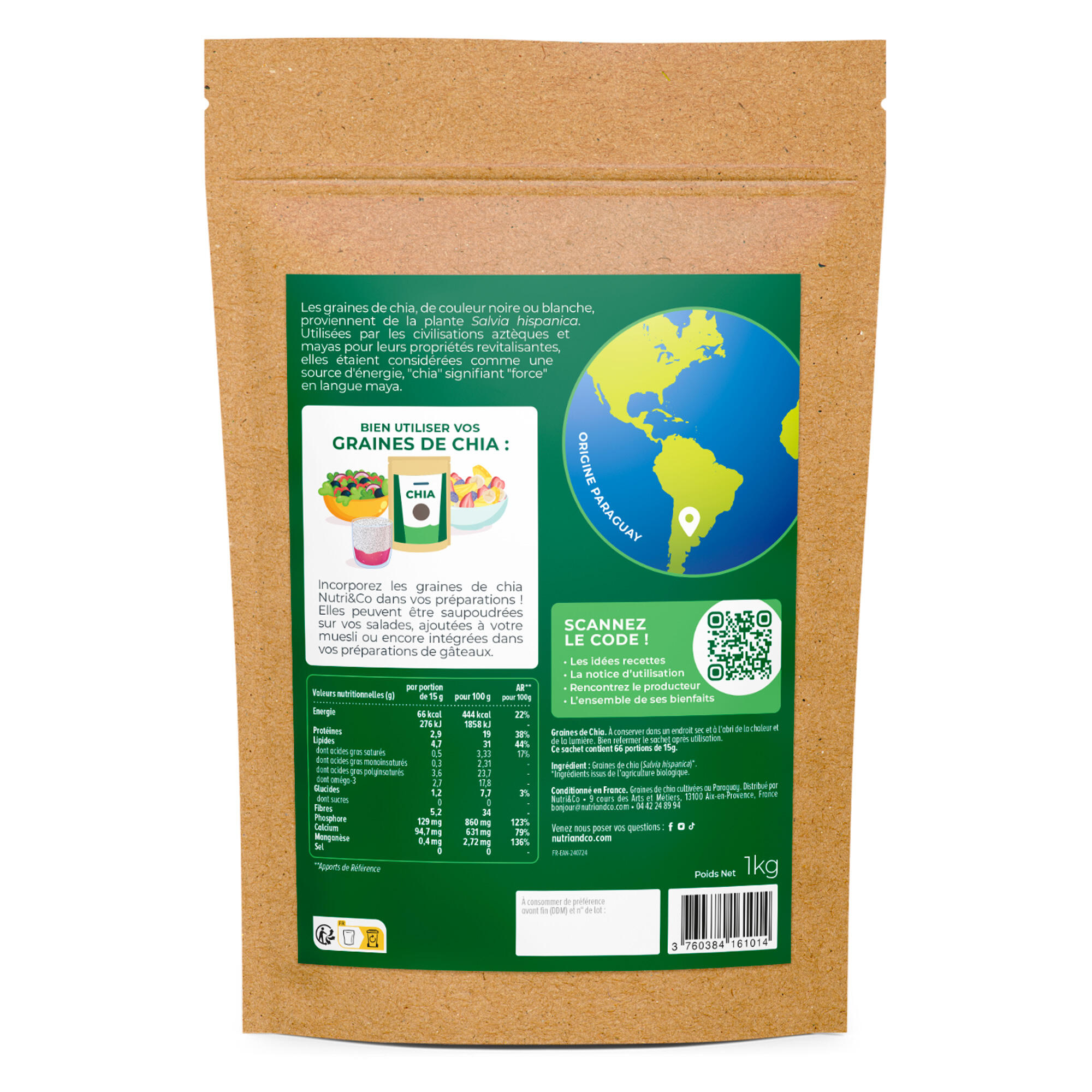 Graines de Chia BIO - 1kg 2/3