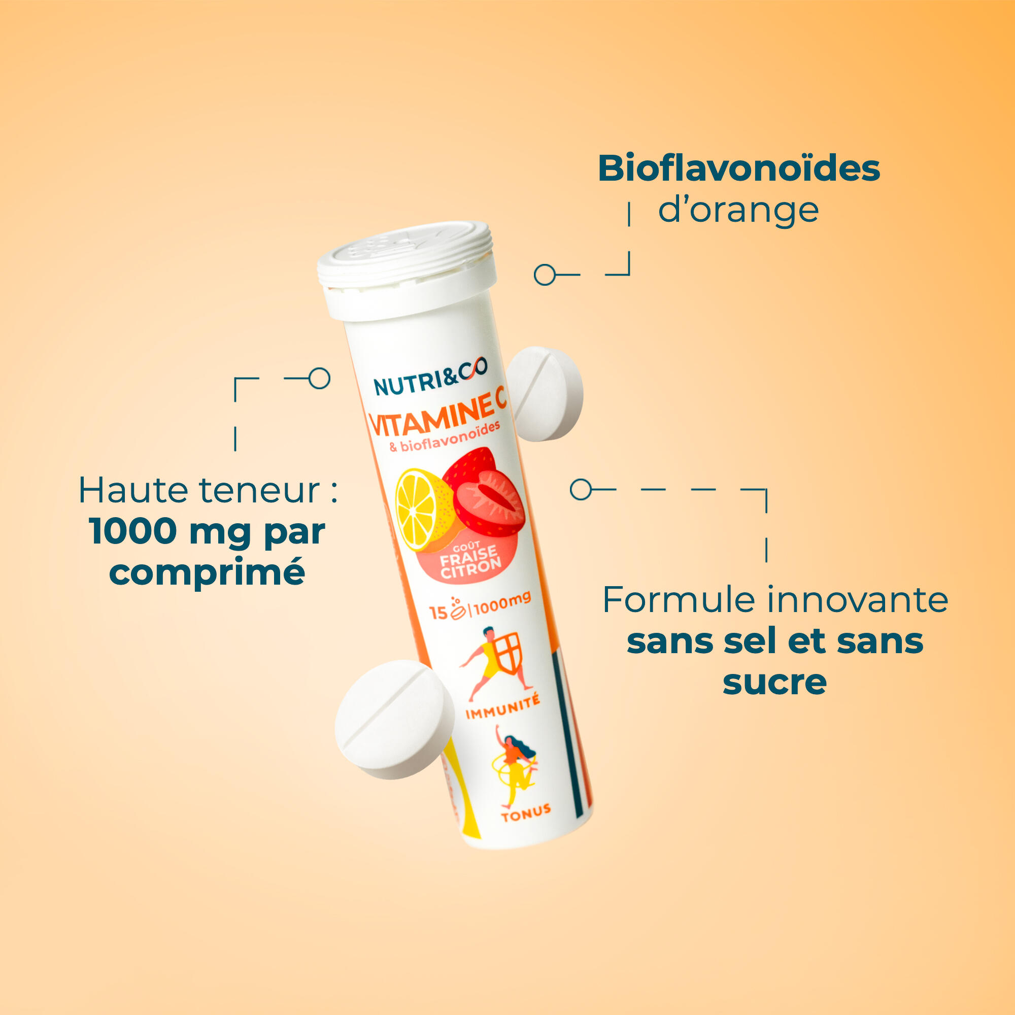 Lot de 3 Vitamine C - 3 x 15 comprimés 4/5