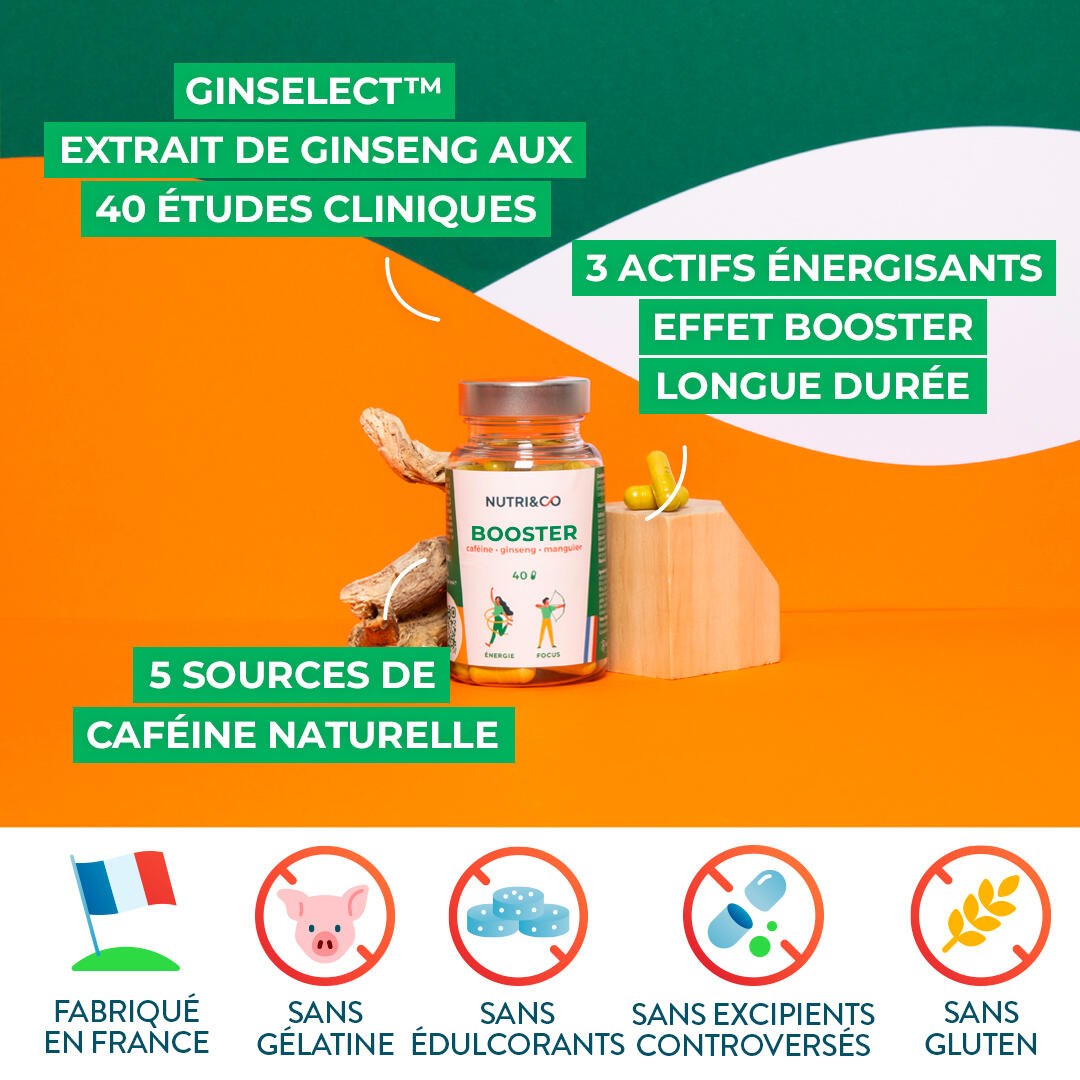 Le Booster - Complexe Energie, Performance & Endurance - 40 Gélules 3/5