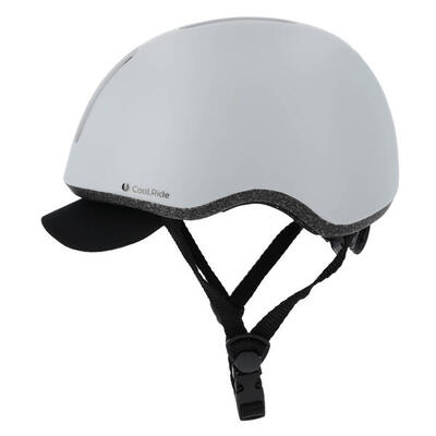 Casco da bici adulto 54–58 cm Multisport Grigio con visiera removibile integrata