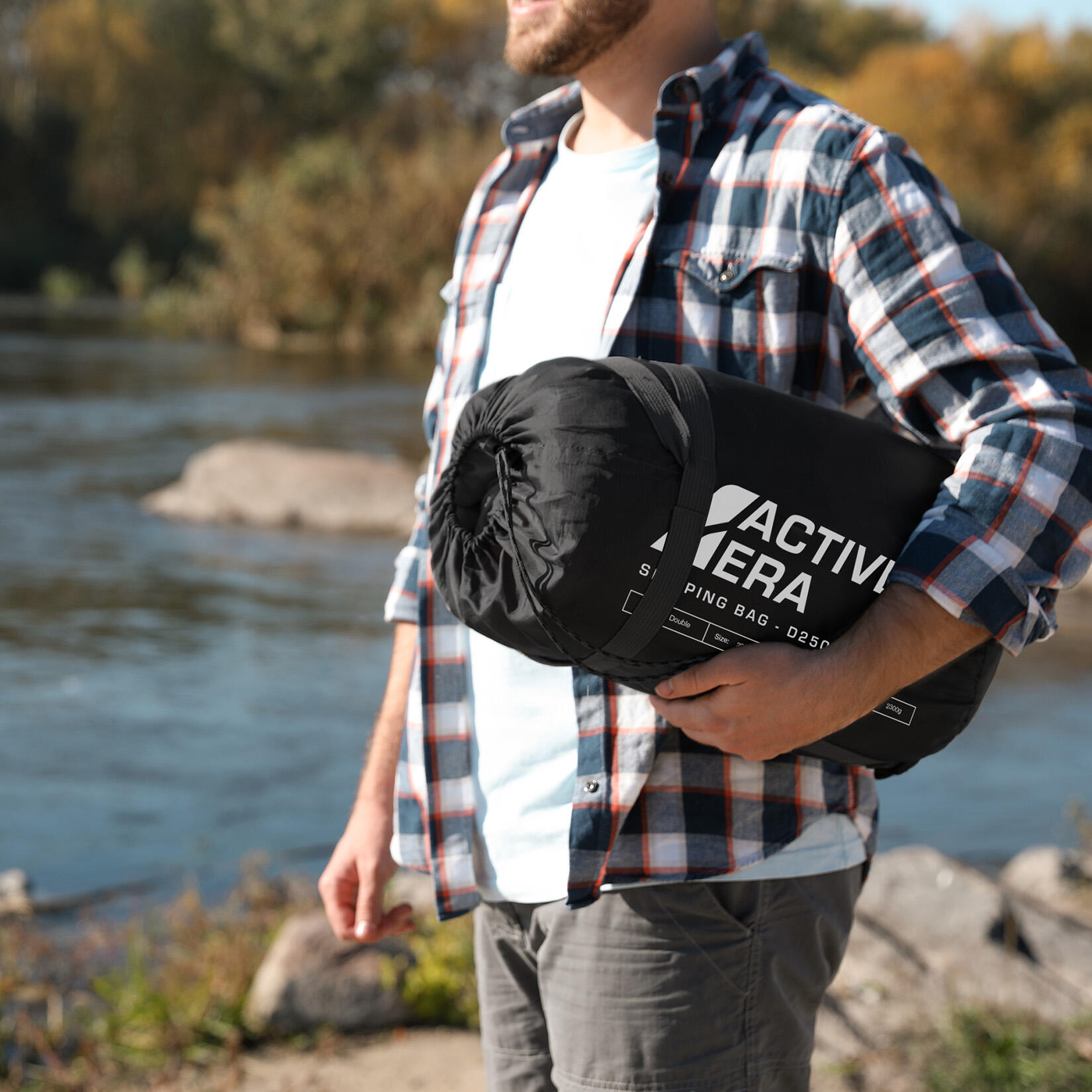 Double Sleeping Bag - 3 Seasons - Black 4/7