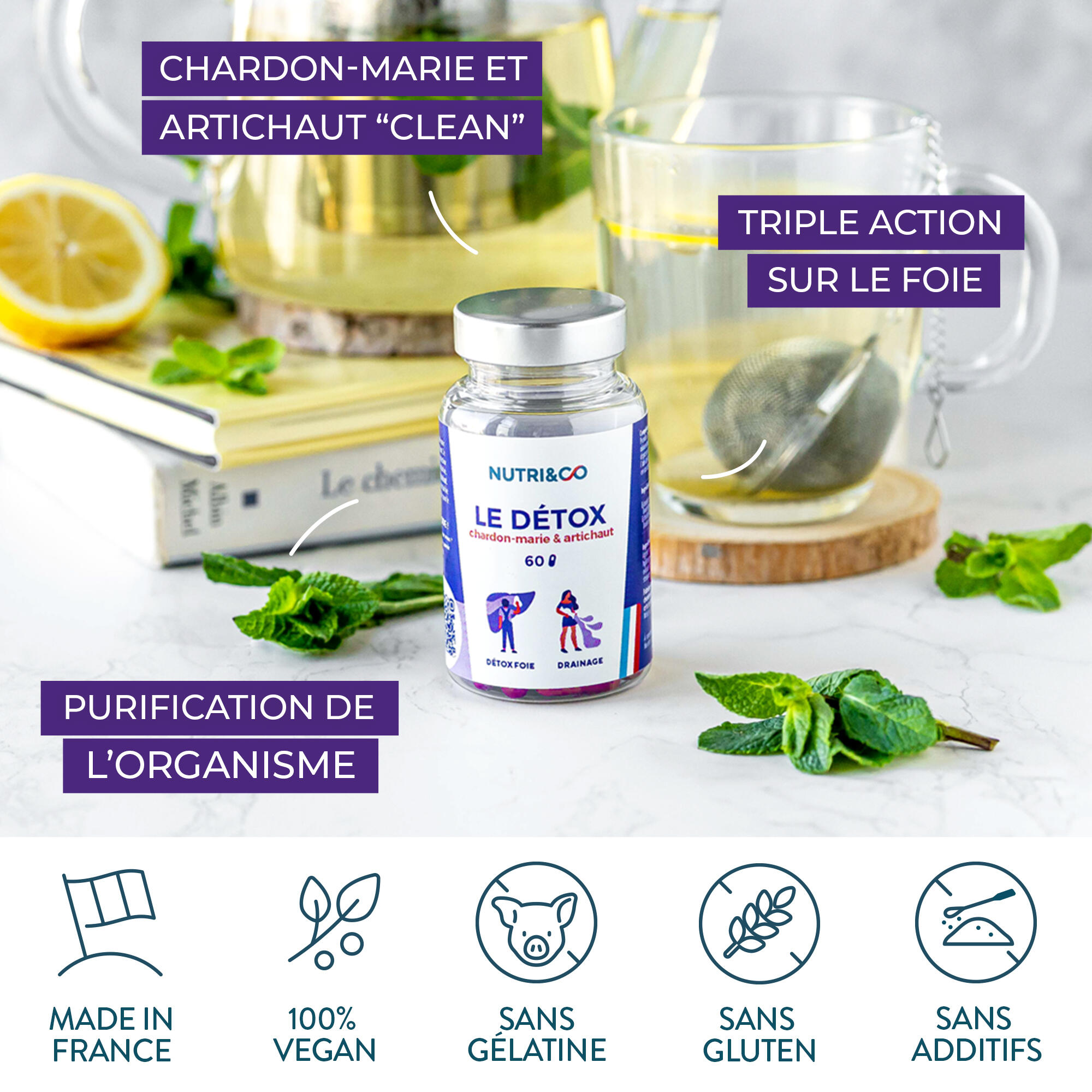 Le Détox - Chardon-marie + Artichaut - Détox Foie & Drainage - 60 gélules 5/5