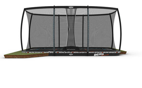 Trampoline + Filet de sécurité XL BERG Ultim Pro Bouncer Flatground 500x300