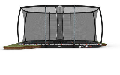 Trampolin + Sicherheitsnetz XL BERG Ultim Pro Bouncer Flatground 500x300