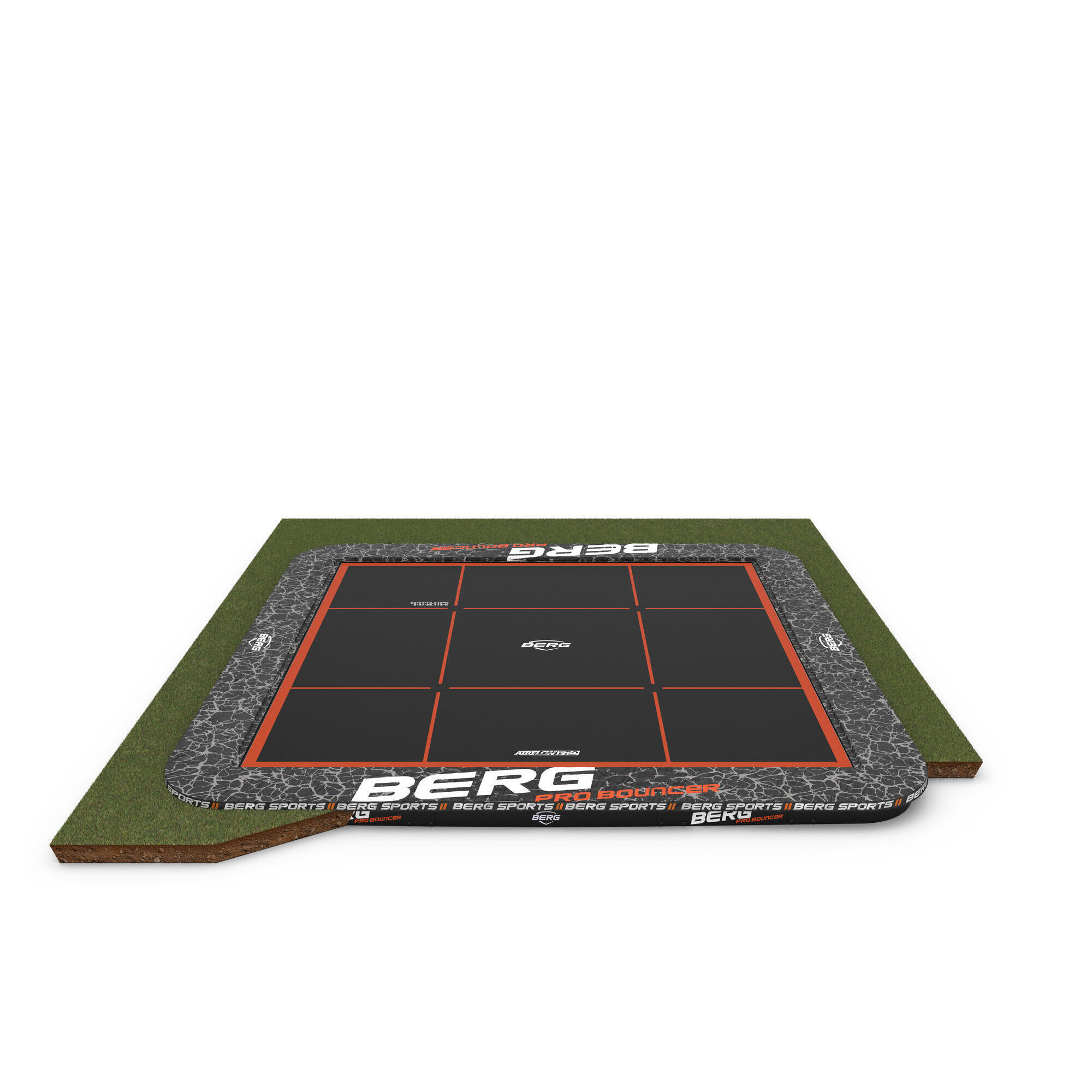 Berg - Trampoline Berg Ultim Pro Bouncer Flatground 500x500 - Trampoline - Gris - Decathlon