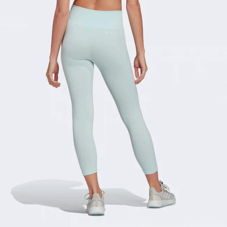Legginsy damskie Adidas Aeroknit Seamless Yoga sportowe miętowe