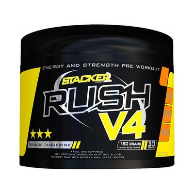 Stacker2 rush v4 (30 serv) orange tangerine - pre-workout - pre-workout booster