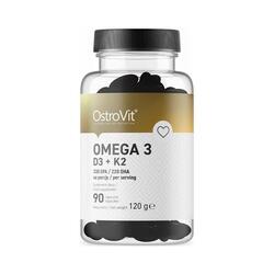 OstroVit Omega-3 + D3 + K2 (90 Caps) Unflavoured