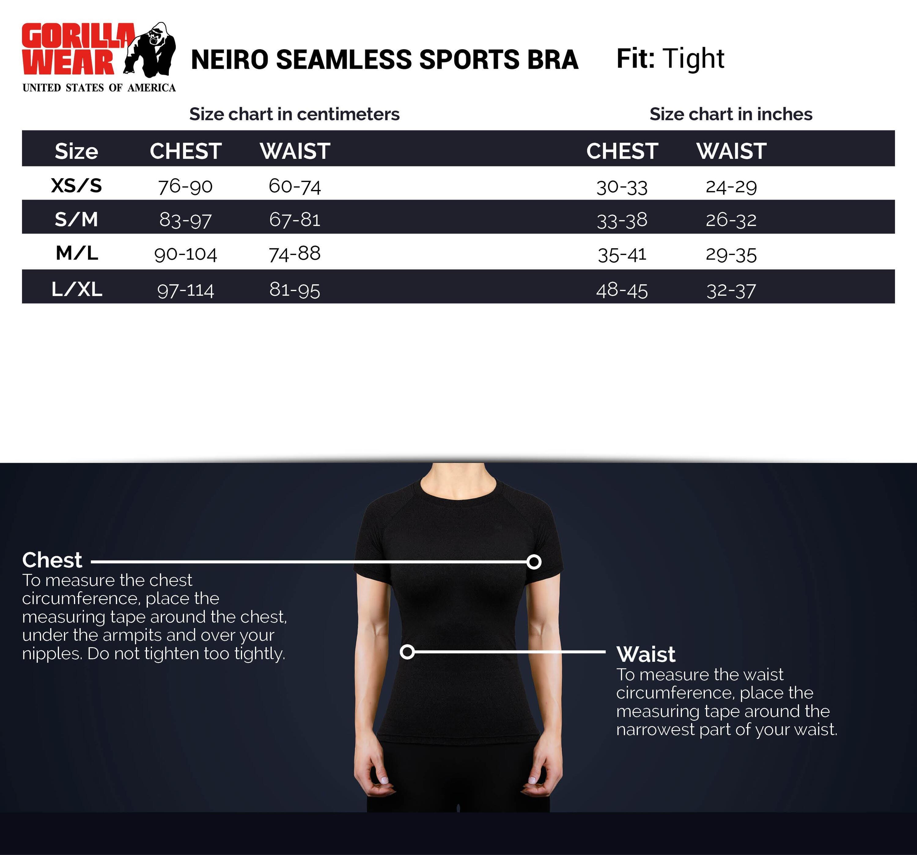 Neiro Bezszwowe Biustonosz sportowy - Czarny 5/5