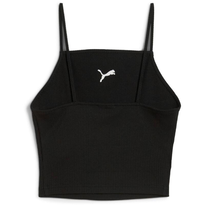 Trikó Puma Wardrobe Ess Ribbed Tank Top, Fekete, Nők