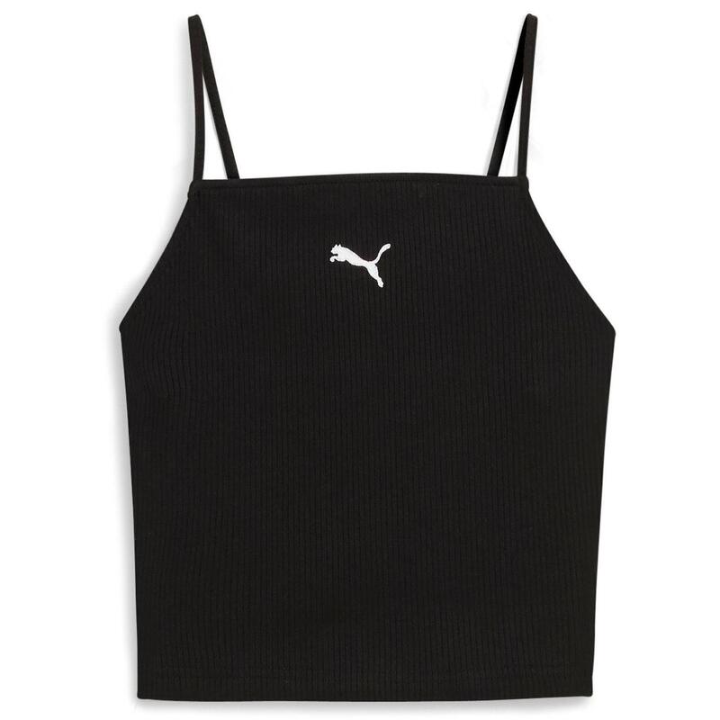 Trikó Puma Wardrobe Ess Ribbed Tank Top, Fekete, Nők