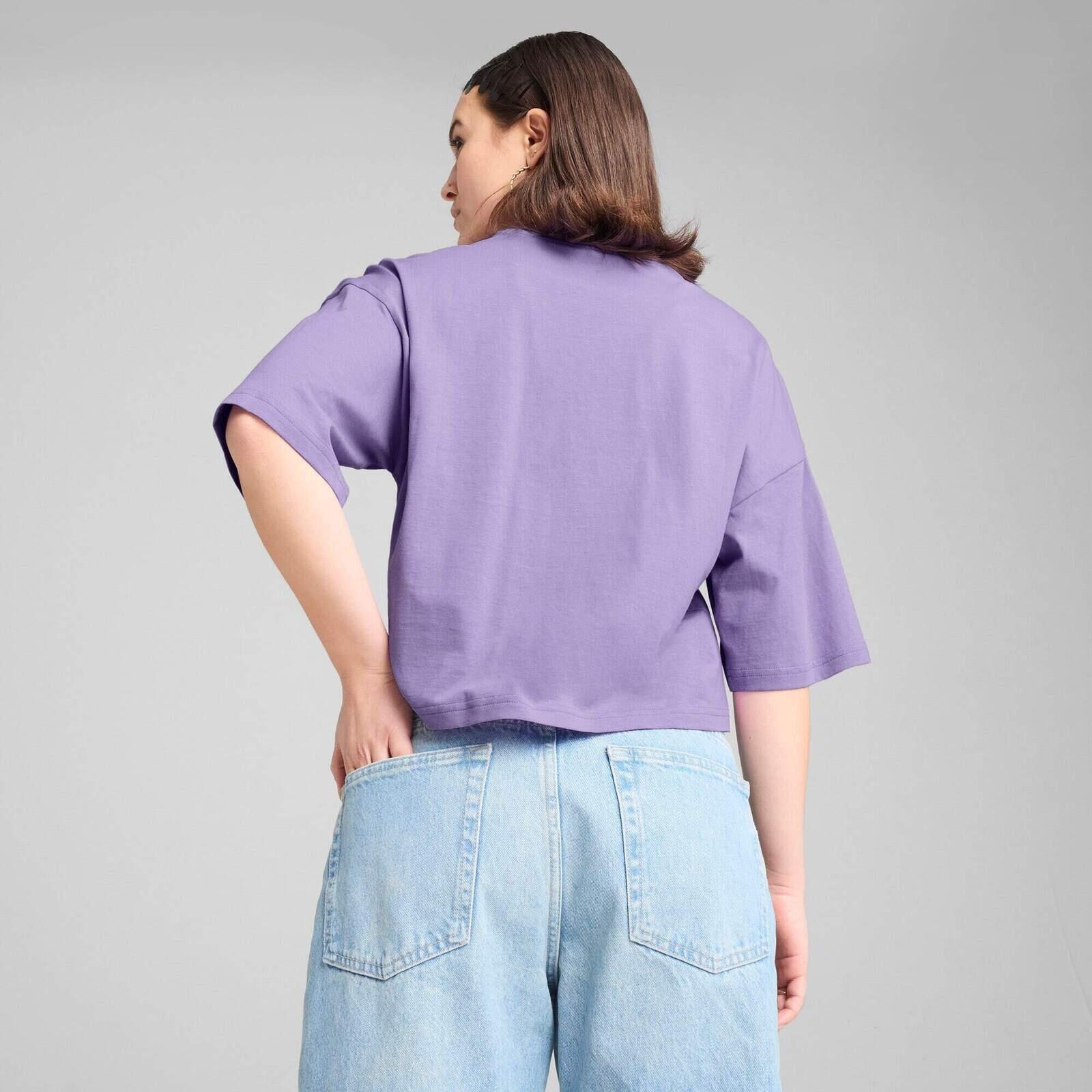 T-shirt Puma Wardrobe Ess Oversized Short Tee Bl, Violet, Femmes 2/5