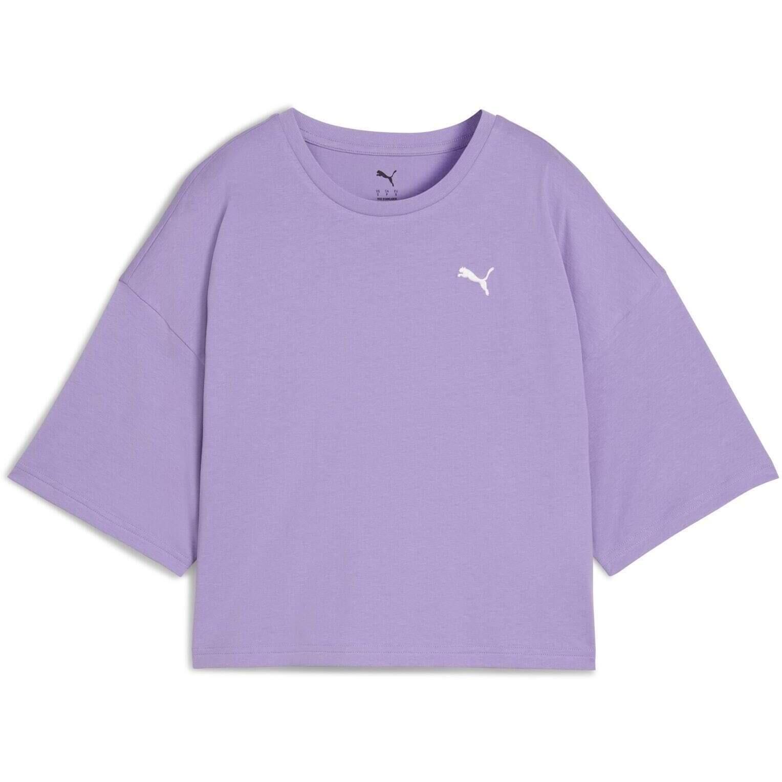 T-shirt Puma Wardrobe Ess Oversized Short Tee Bl, Violet, Femmes 5/5