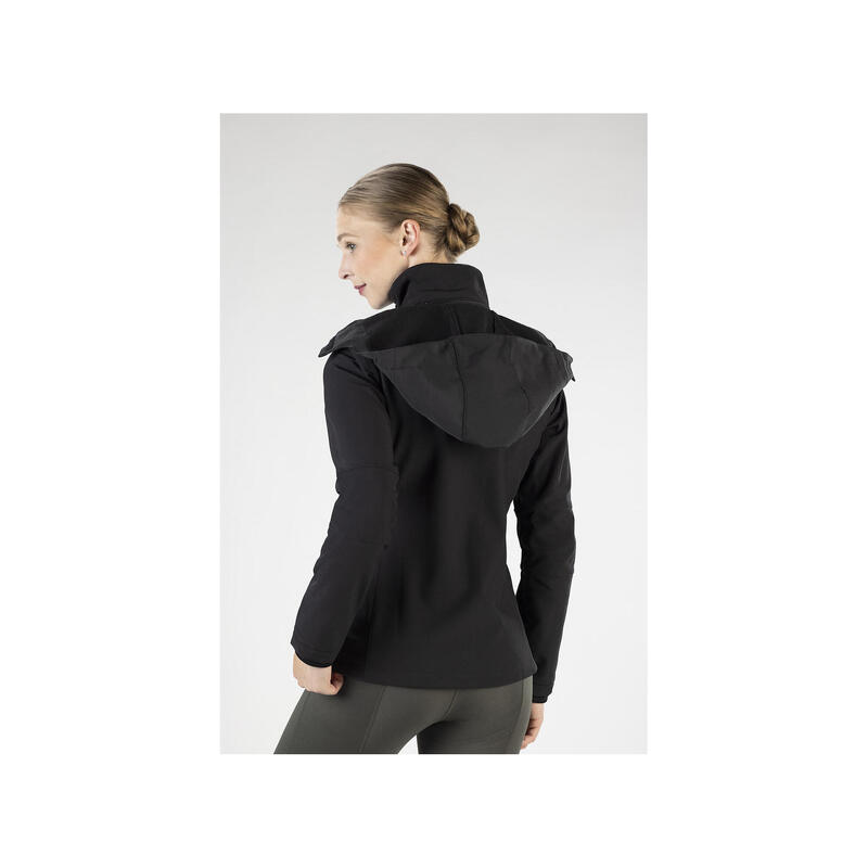 Jachetă de echitație pentru femei HKM Softshell neagră