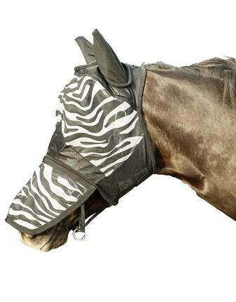 Masque anti-mouches Zebra, protection naseaux