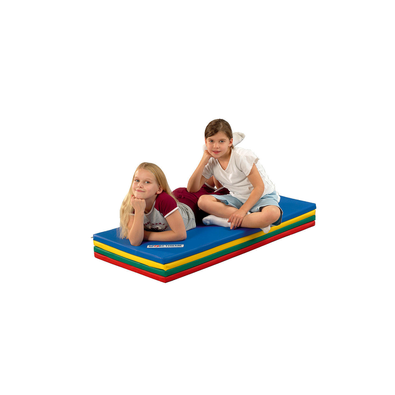 Faltmatte Basic 240x120x3 cm Blau-Gelb-Grün-Rot Turnen Unisex 1/3