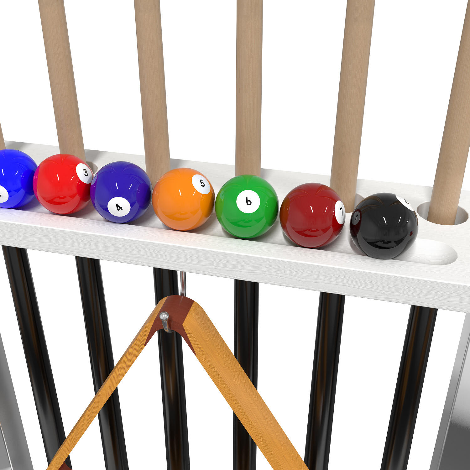 Pool Cue Stand Francesca White Billard / Poolbillard Unisex 3/6