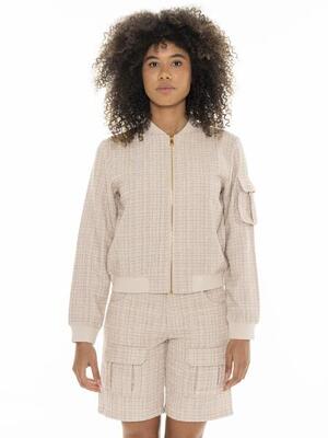 Leone chic boxing bouclé bomberjack voor dames