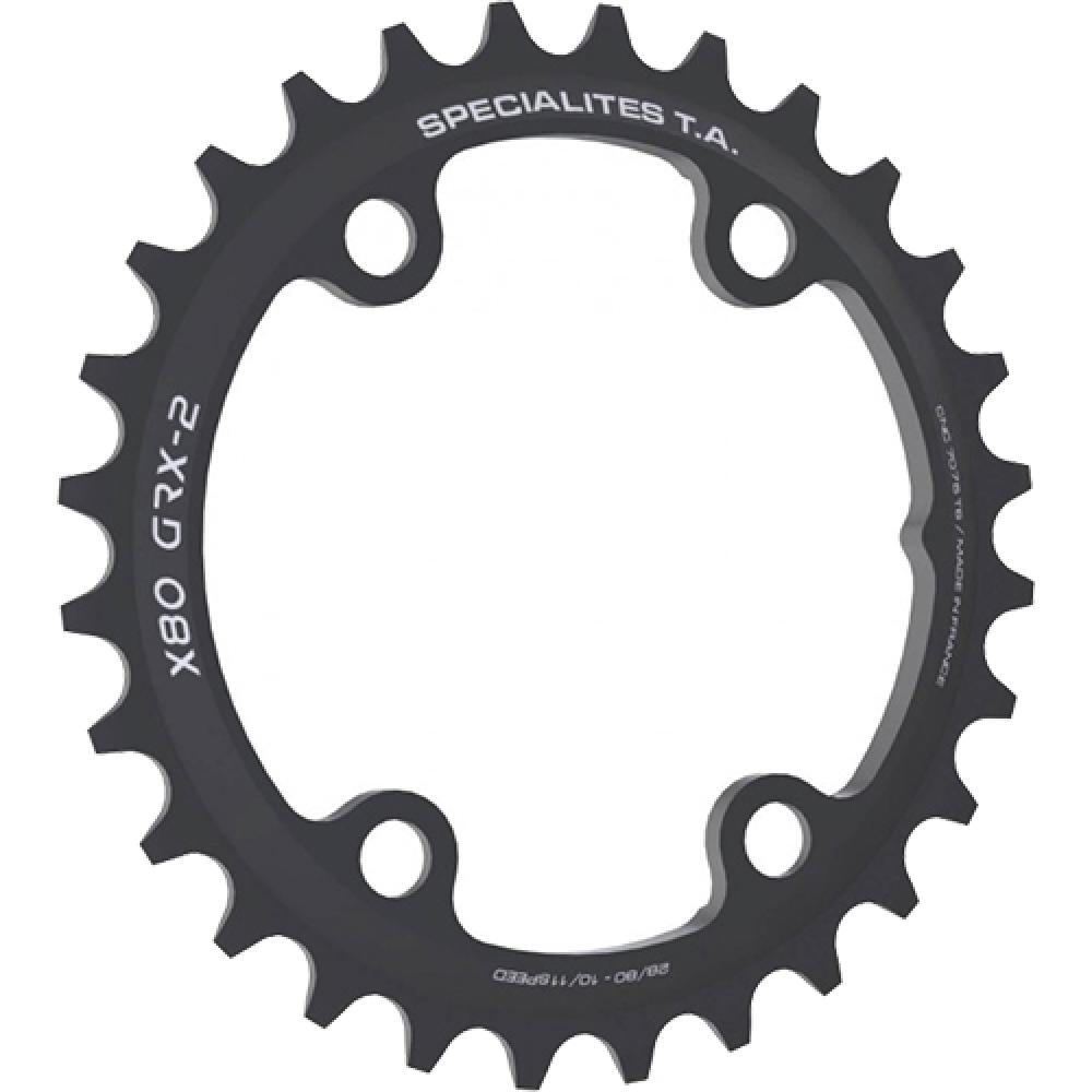 TA SPECIALITES TA Kettenblatt X80 GRX-2 Gravel 30 schwarz innen 10/11f PL-480801G9-30