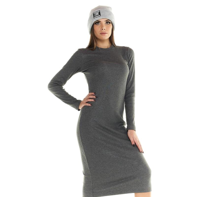 Rochie lungă cu nervuri Greyss Leone pentru femei