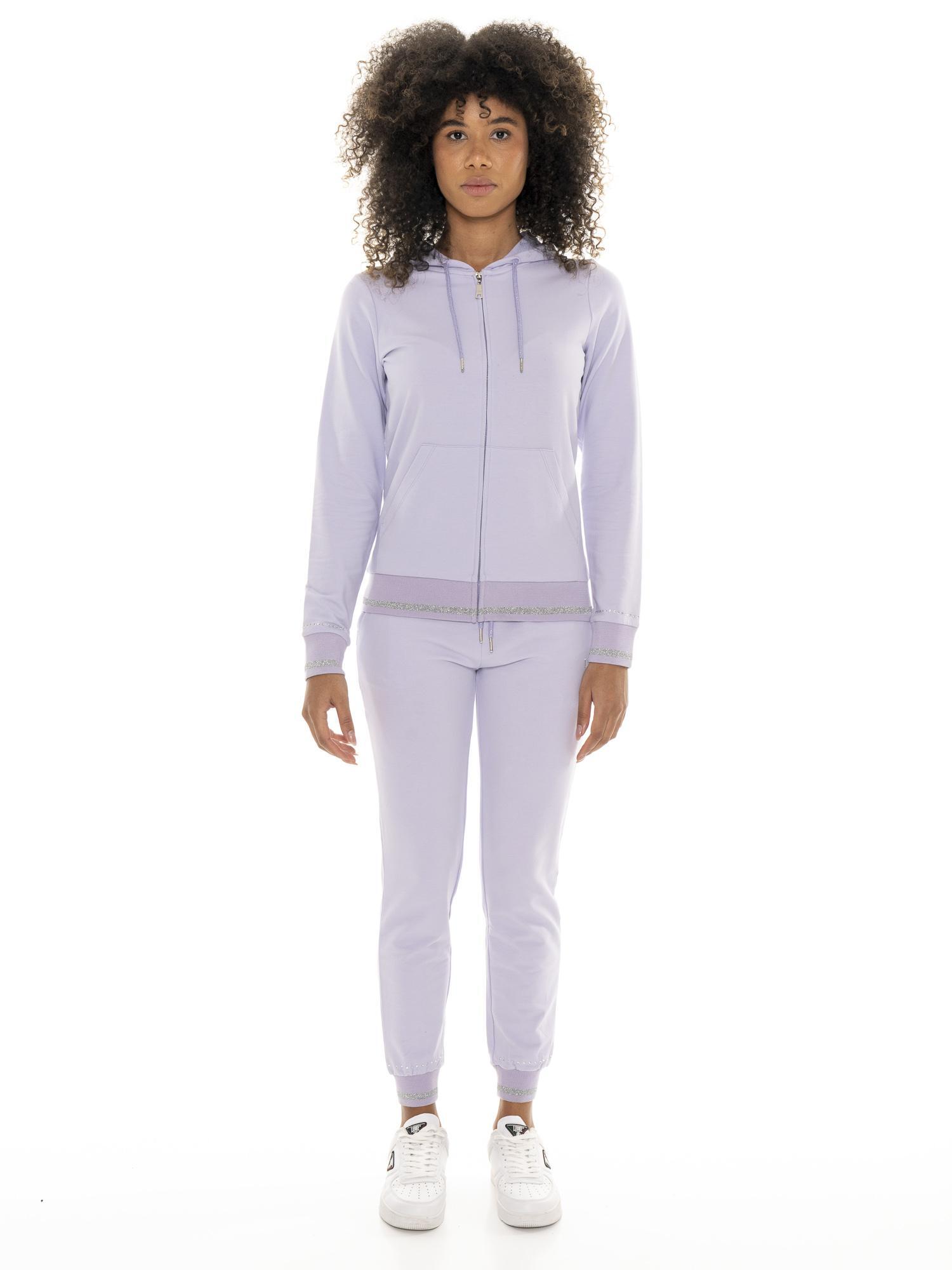 LEONE 1947 APPAREL Tuta da donna con felpa con cappuccio e zip e joggers non felpata Leone Bright