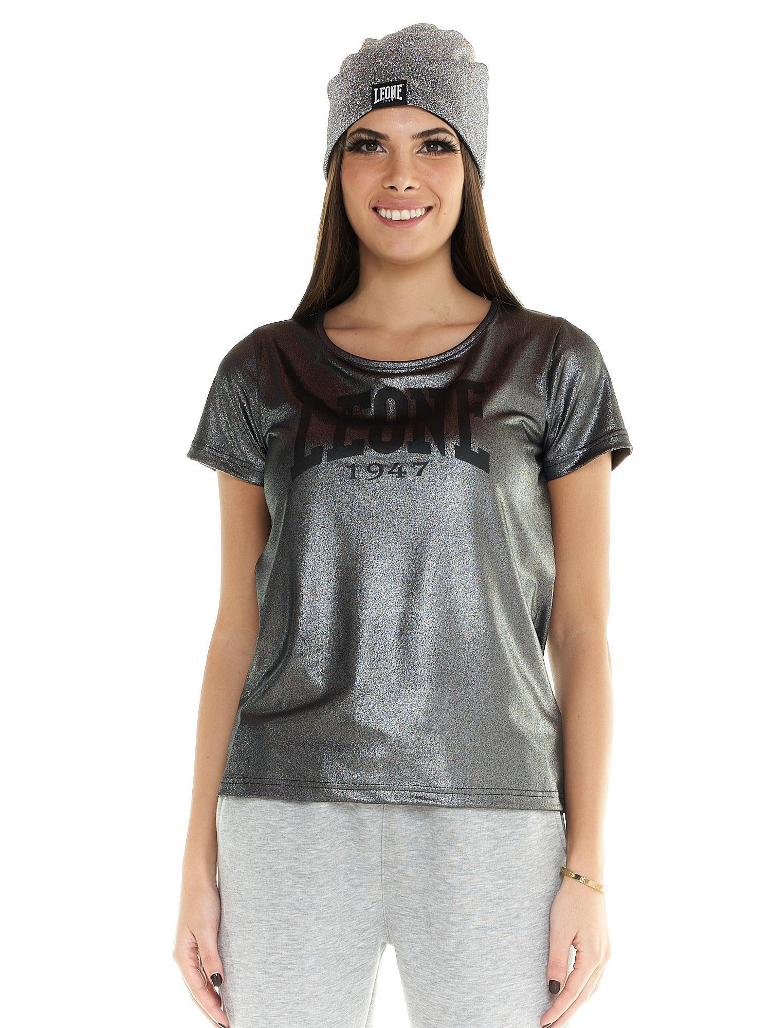 T-shirt lurex Leone donna con maniche corte Greyss 2/5