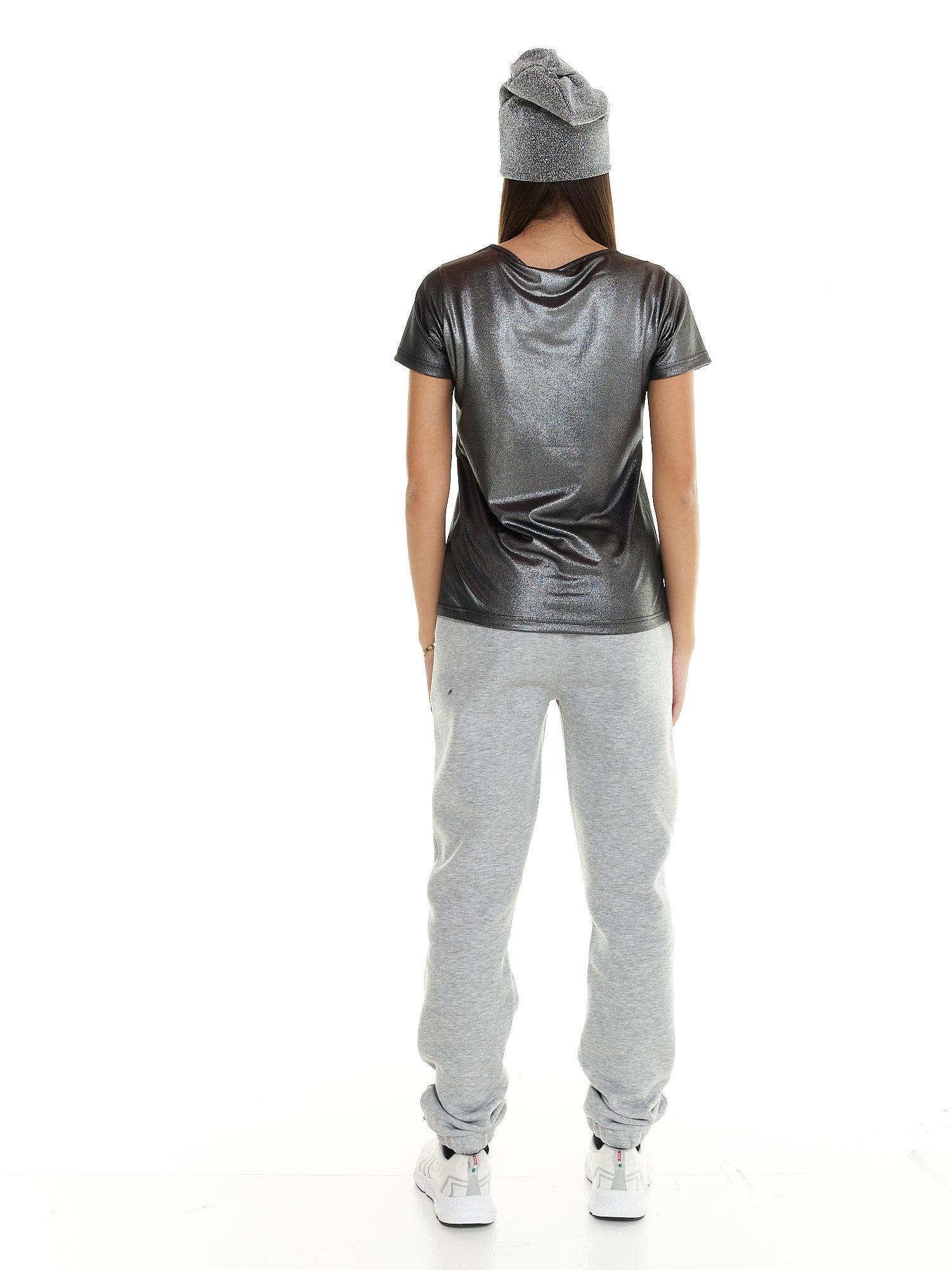 T-shirt lurex Leone donna con maniche corte Greyss 5/5