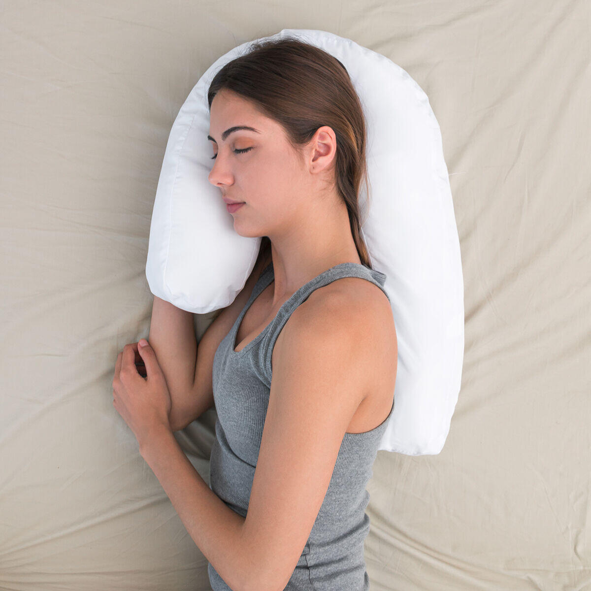 Almohada Ergonómica de Postura Lateral U InnovaGoods Wellness Relax 39 x 57 x 14 2/5