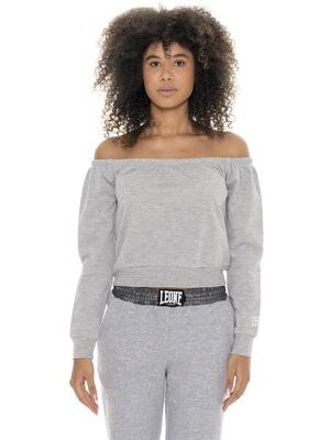 Felpa pull on da donna spalle scoperte non felpata Leone Be Glam