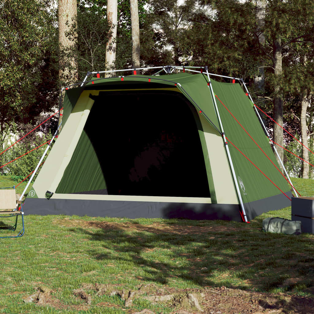 VidaXL 4-Personen Campingzelt mit Schnellverschluss, grün 3/7
