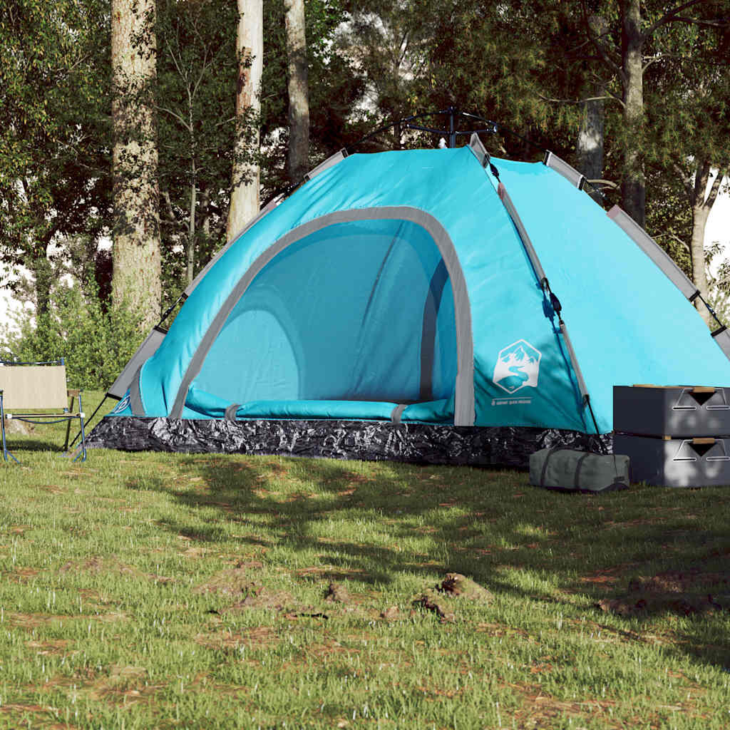 Tenda da campeggio vidaXL moderna blu per 5 persone 3/7