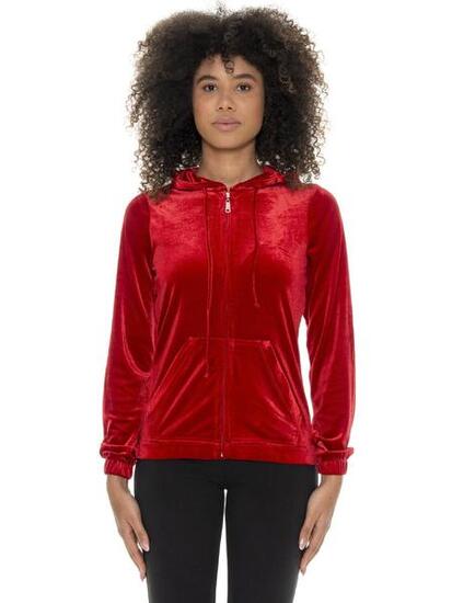 Felpe con cappuccio Leone donna con zip intera in ciniglia Scooter