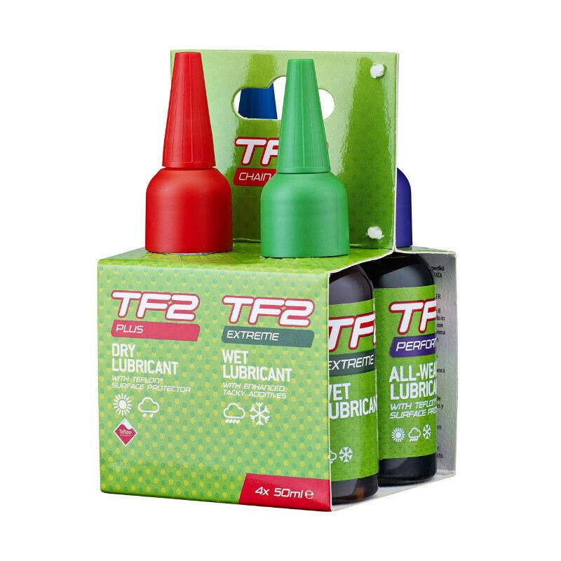 Kit-pack lubrifiant velo pour chaine (4 burettes de 50ml) - 1 pour conditions se