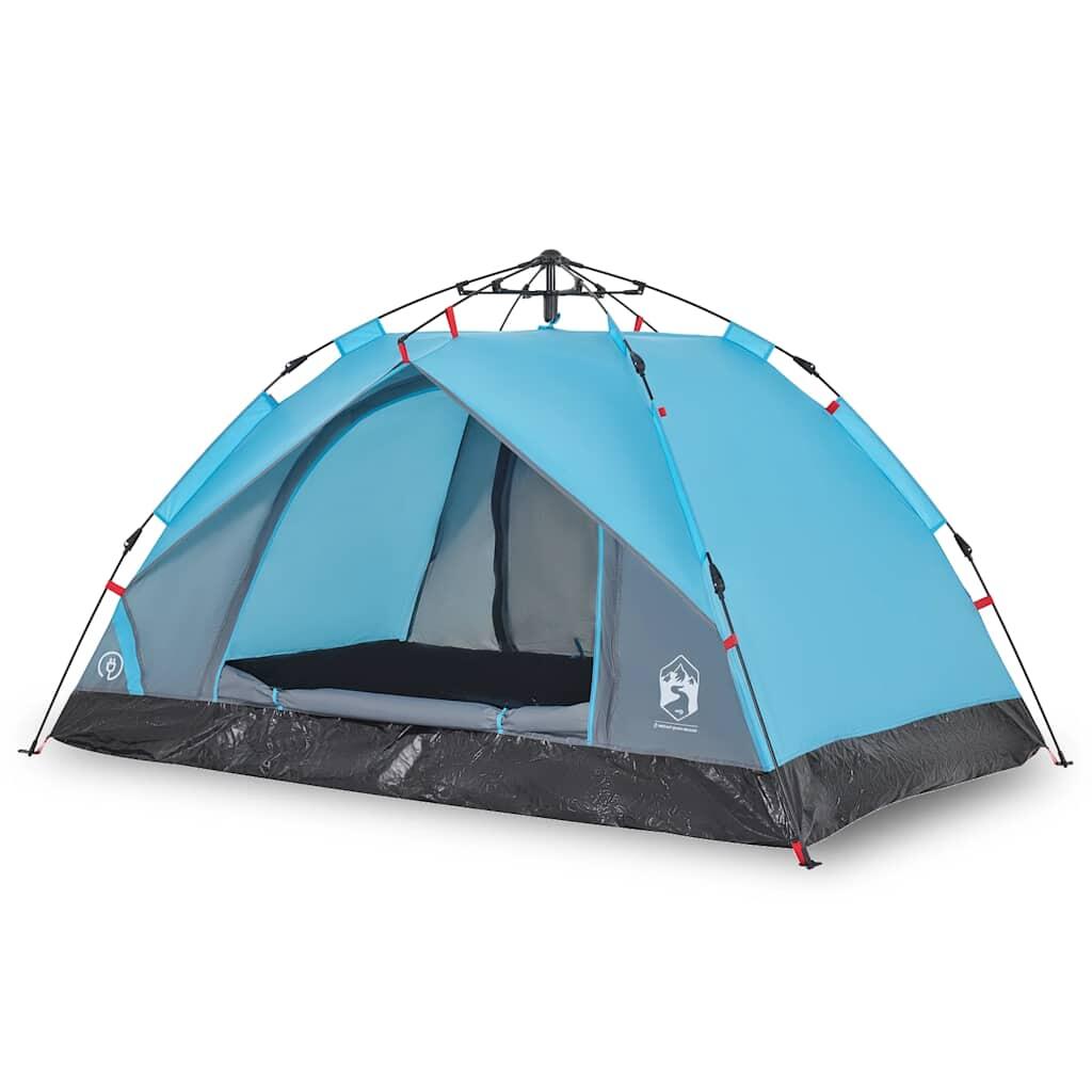 Vidaxl 3-Person Dome Tent with Fast Release in Blue 2/7