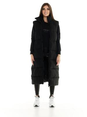Lange ärmellose Daunenjacke für Damen von Leone Scooter