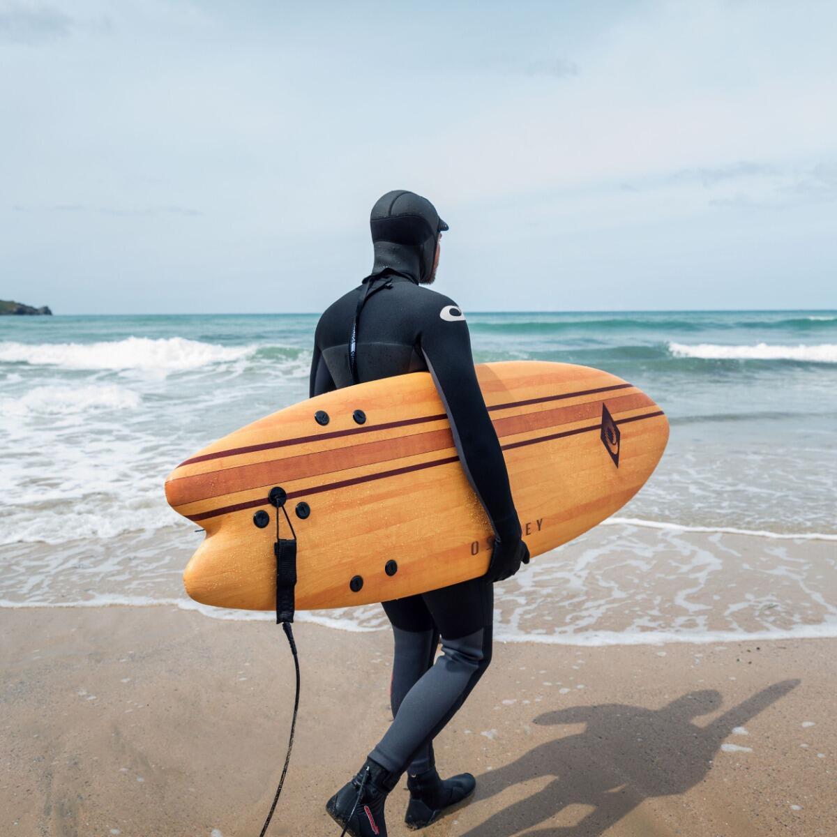 XPE Foam Surfboard with Leash and Fins, Pin Stripe Design 4/6
