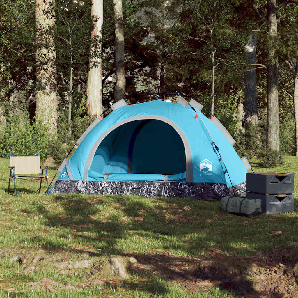 Tente VidaXL 3 personnes montage rapide bleu 3/7