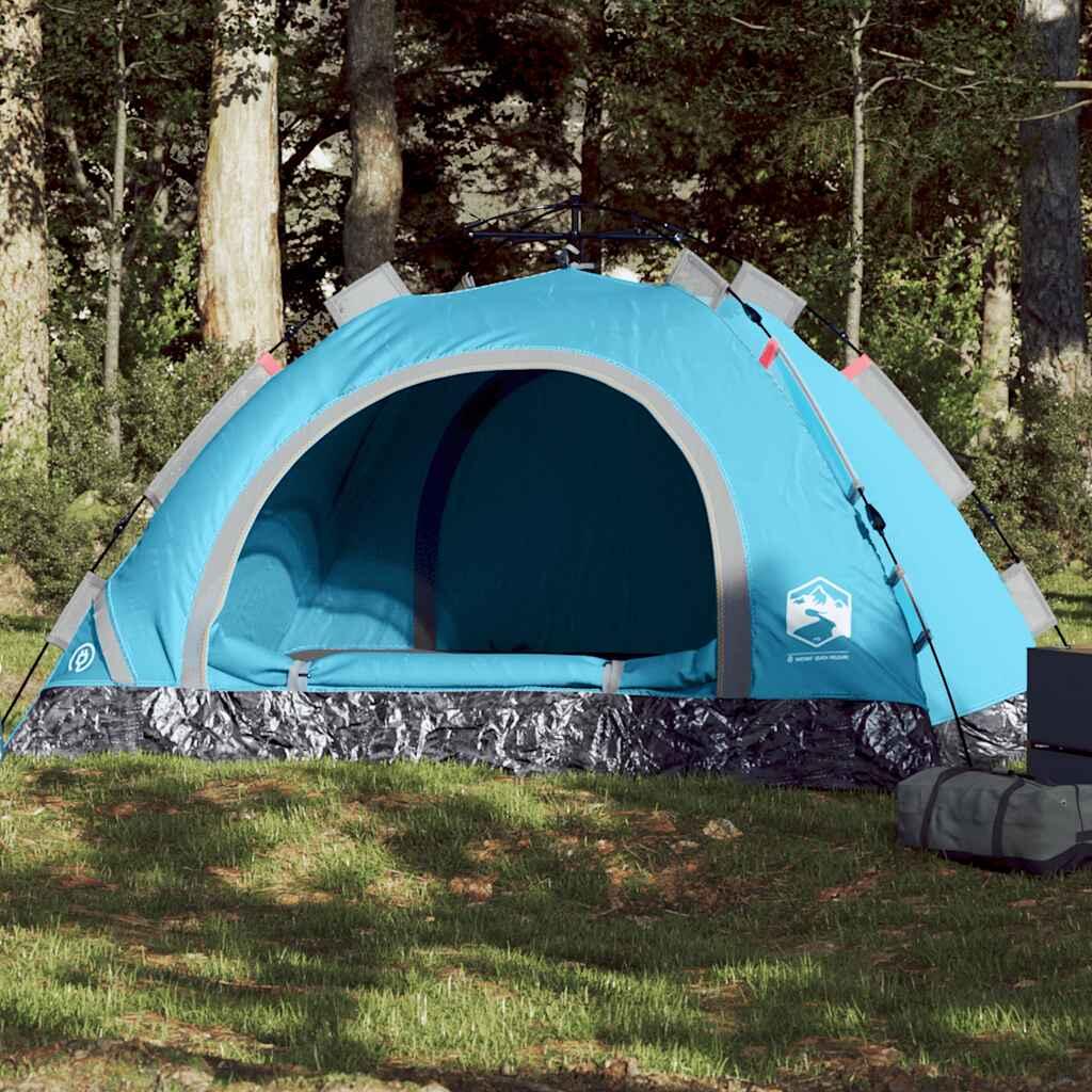 Vidaxl - Tente Familiale Vidaxl Moderne 3 Personnes Bleu - Tente - Bleu - 3 Places - Decathlon