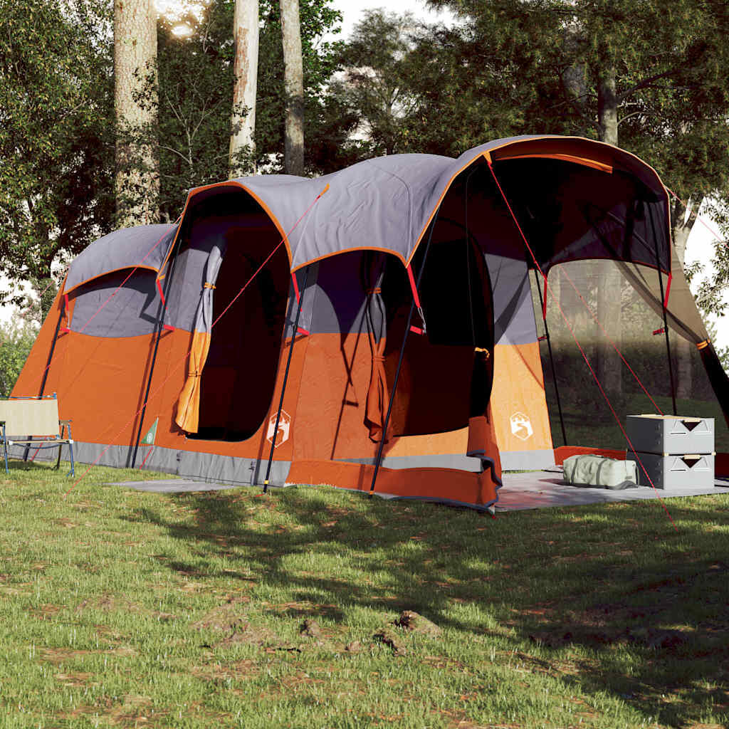 Vidaxl Tunnel Tent 8 Personne étanche gris et orange > to translate in French 3/7