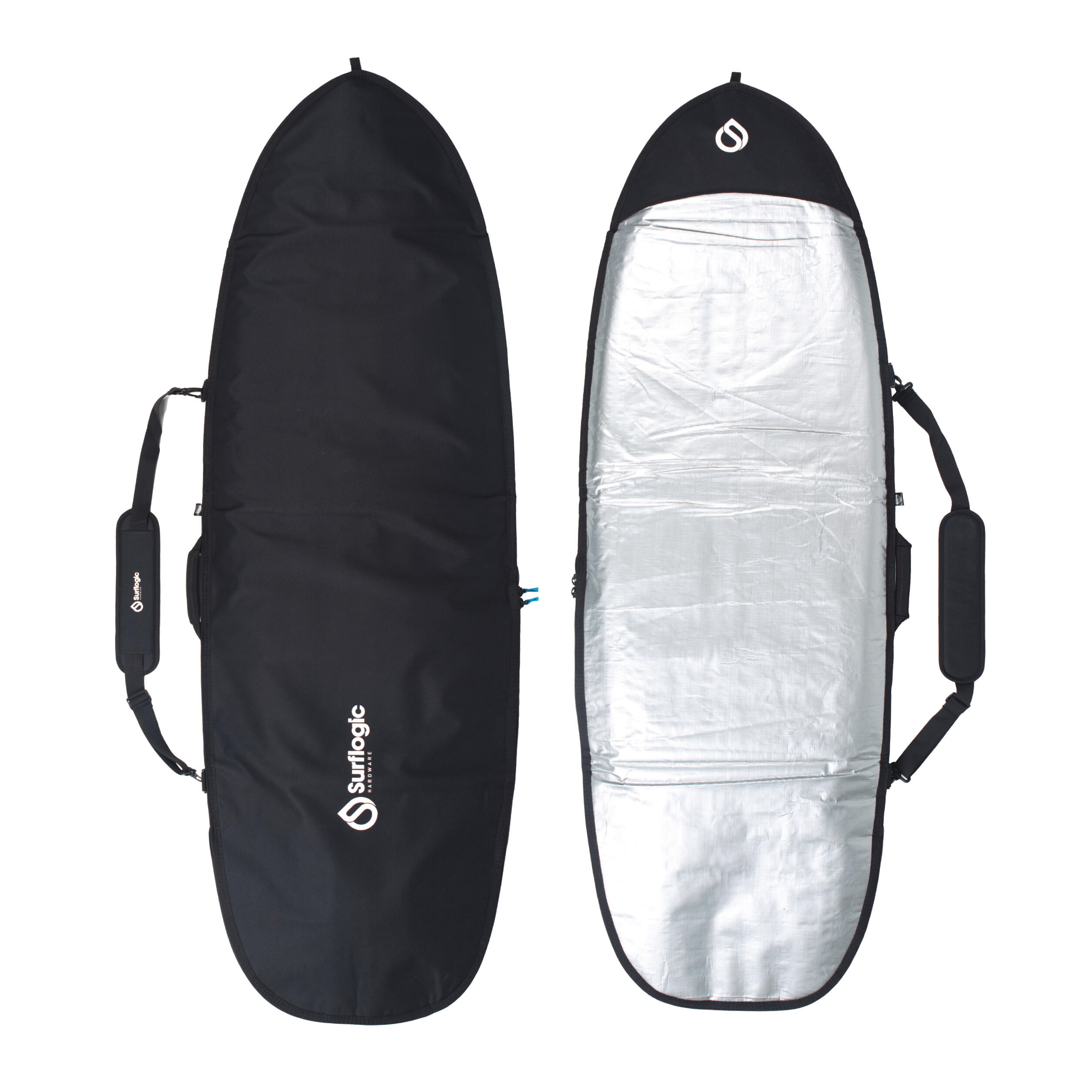 Surflogic - Housse De Planche Surflogic Daylight Fish/hybrid Cover 5'8" - Boardbag - Noir - Taille Unique - Decathlon