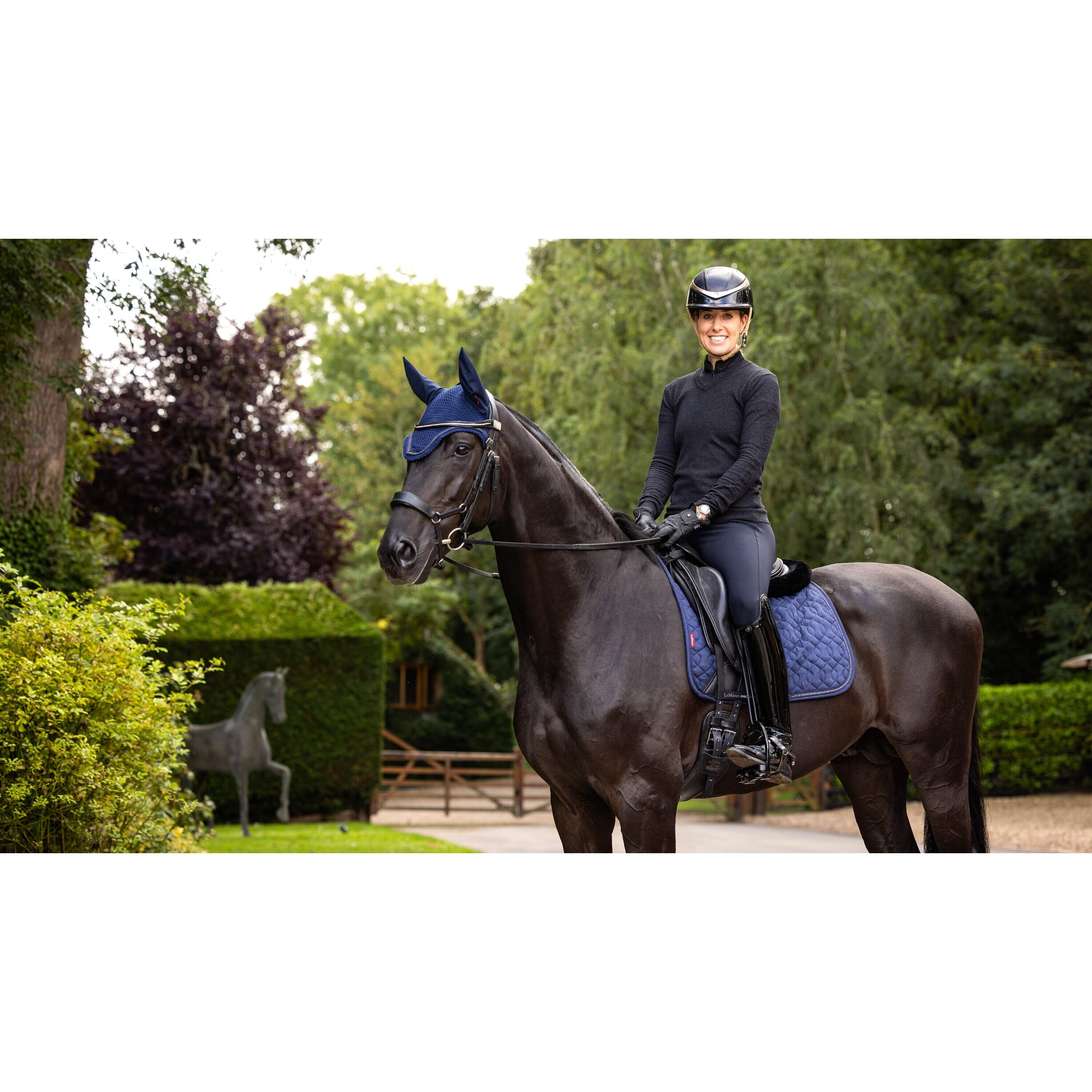 Dressuurmat voor paarden LeMieux Crystal Suede 2/4