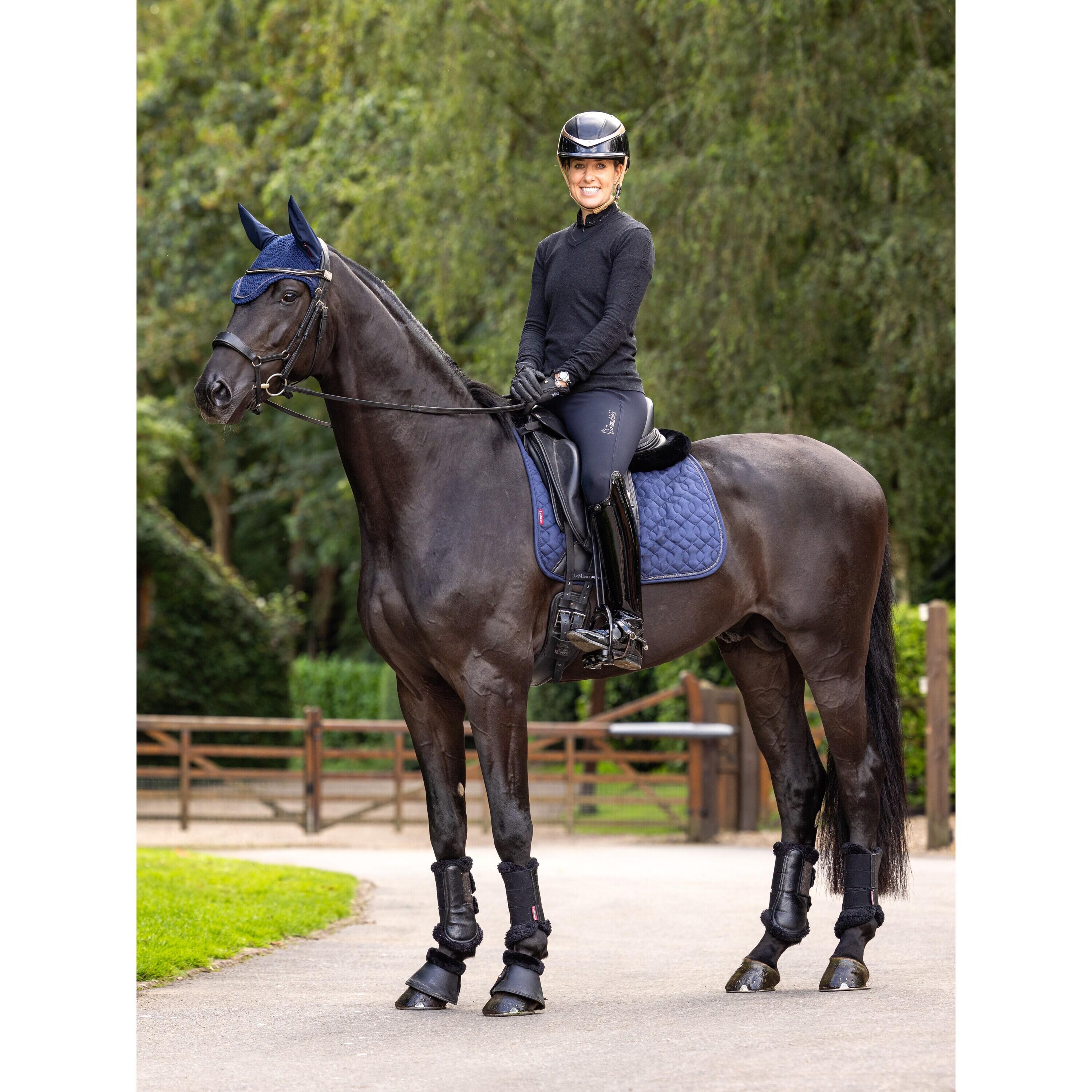 Dressuurmat voor paarden LeMieux Crystal Suede 3/4