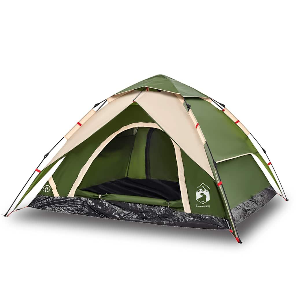 VidaXL Tente dôme 5 personnes ouverture rapide verte 2/7
